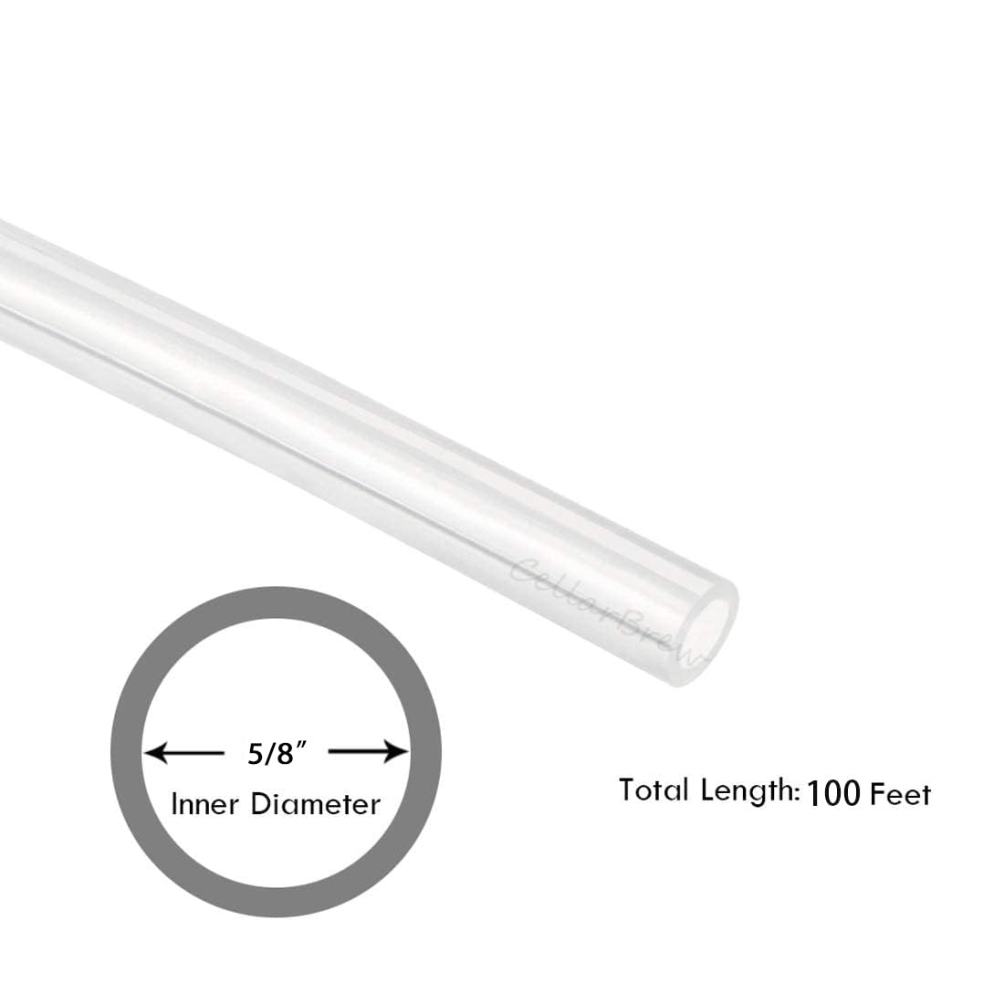 5/8" ID Food Grade Silicone Tubing 100 Feet J66094