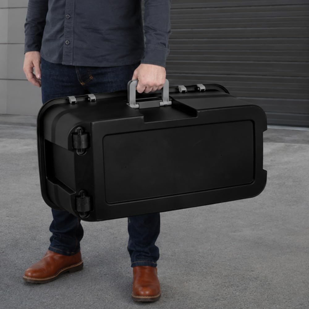 22 Gallon Wheeled Black Storage Trunk F13629