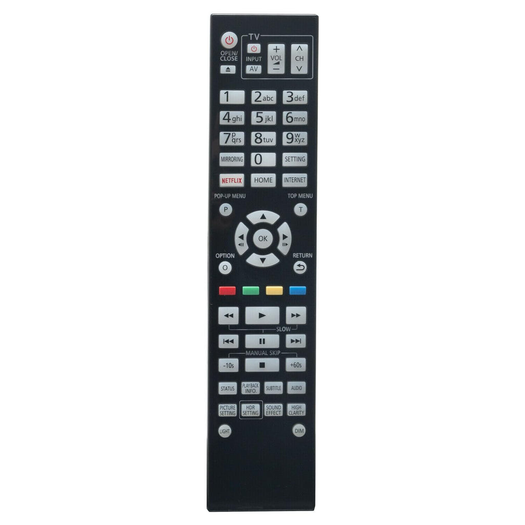 Replacement Remote Control for Blu-ray DVD Disc Player with Backlight S87983