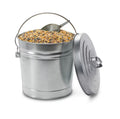 6 Gallon Galvanized Steel Round Trash Can with Locking Lid A640