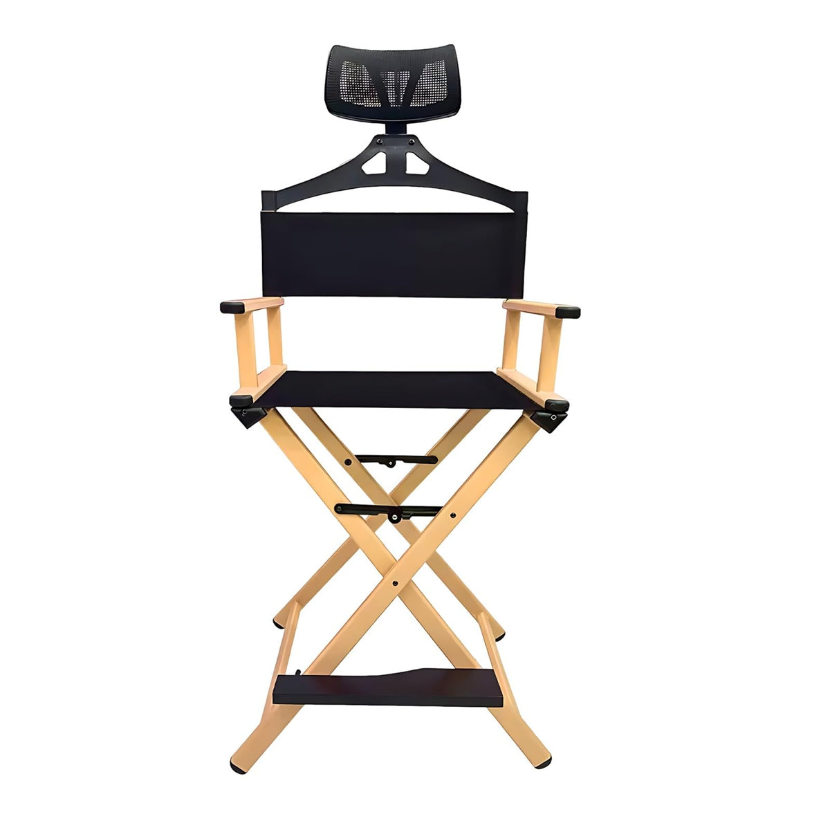 Tall Foldable Makeup Artist Chair with Footrest K8370