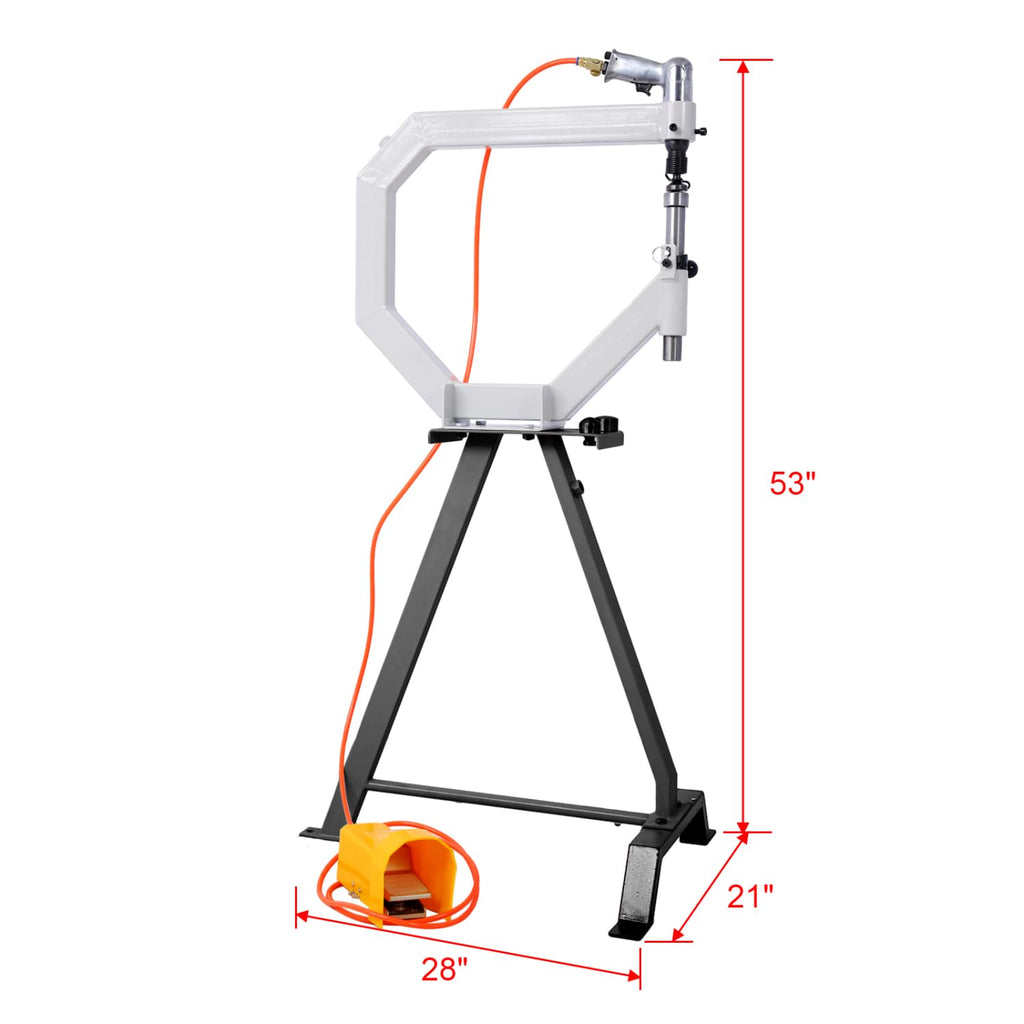 Pneumatic Planishing Hammer with Steel Frame Stand and Foot Pedal X64397
