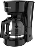 12-Cup Coffee Maker with Removable Filter Basket, Black L8727