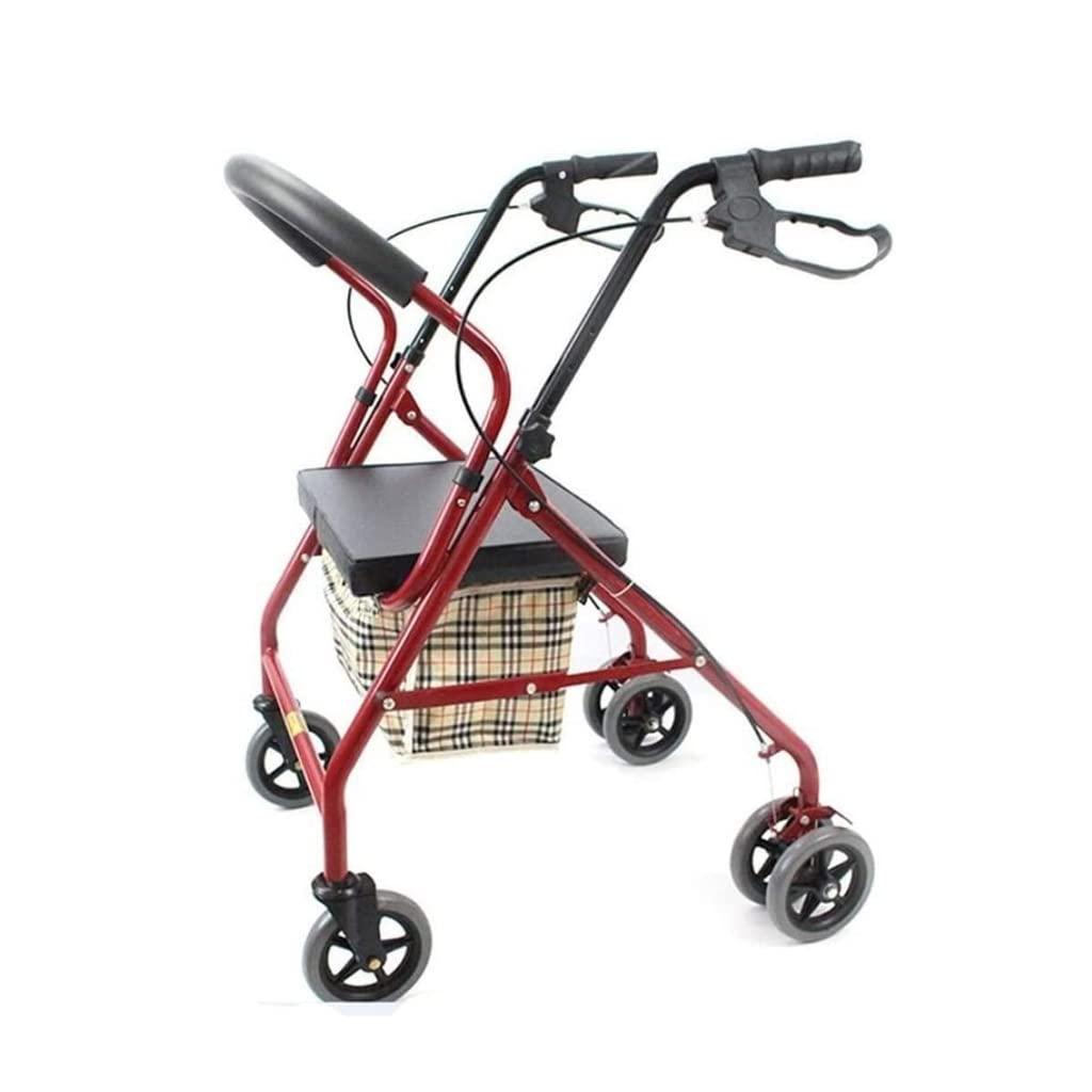 Compact Folding Rolling Walker with Padded Seat and Carry Bag C779703