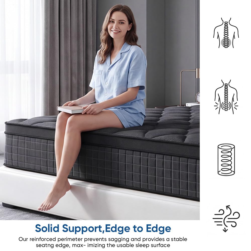 Queen 14 Inch Medium Firm Hybrid Mattress U245