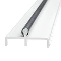 Vinyl Sliding Door Track with Stainless Steel Cover White 72 Inches O228245