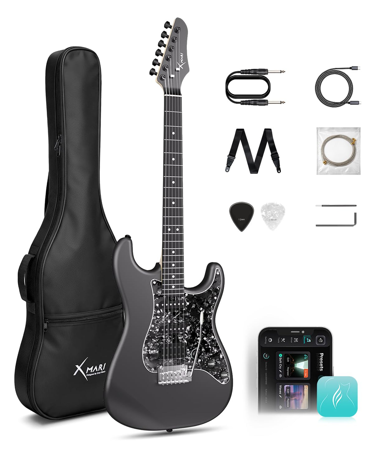 39" Smart Electric Guitar with Built-in 4 Effects H8525