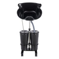Portable Shampoo Basin with 2 Water Buckets Black A55245