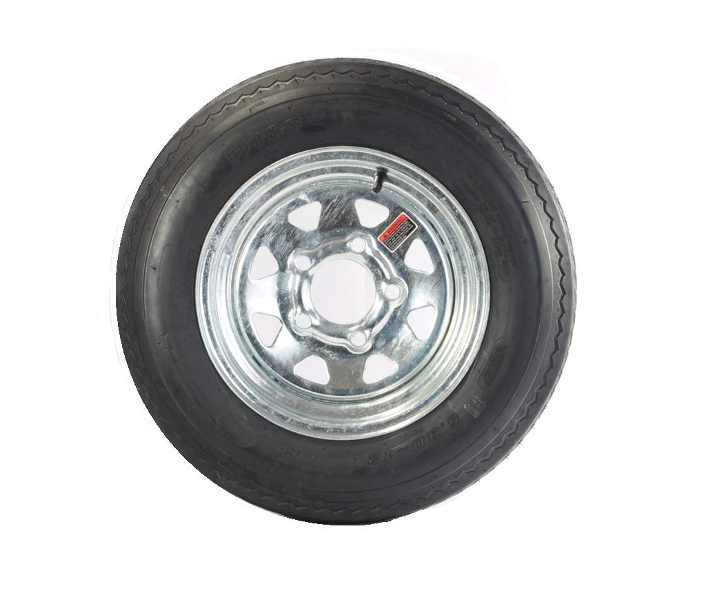 Galvanized Trailer Tire Rim Assembly 12 In. 5 Lug A59985