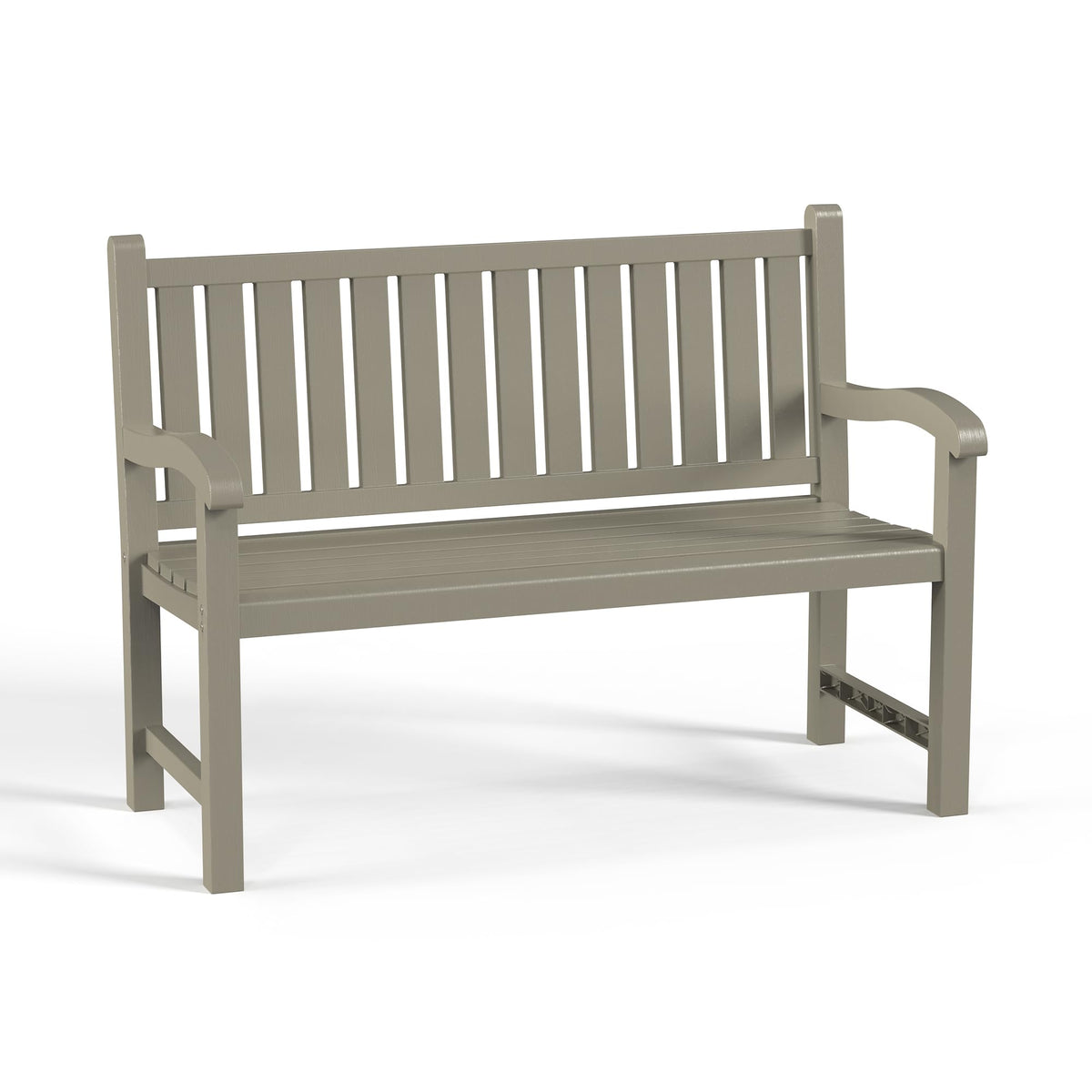 Grey 2-Person Resin Outdoor Bench A4263