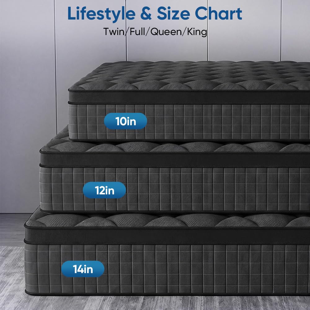 Queen 14 Inch Medium Firm Hybrid Mattress U245