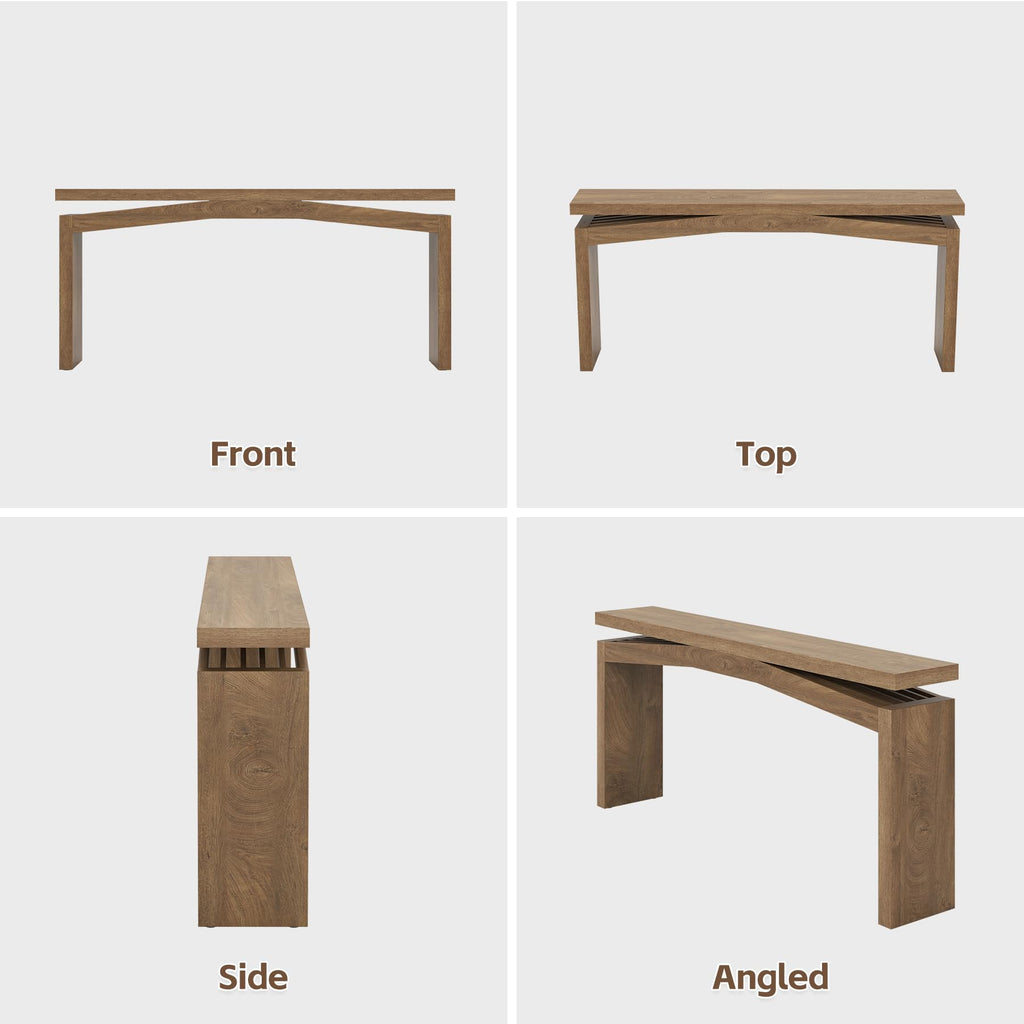 Console Tables 63-Inch Natural Brown V1191