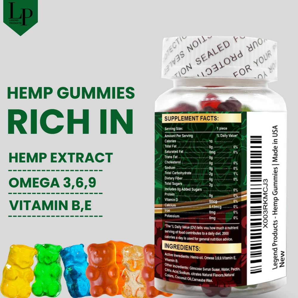 Organic Hemp Extract Gummies 60 Gummies U211