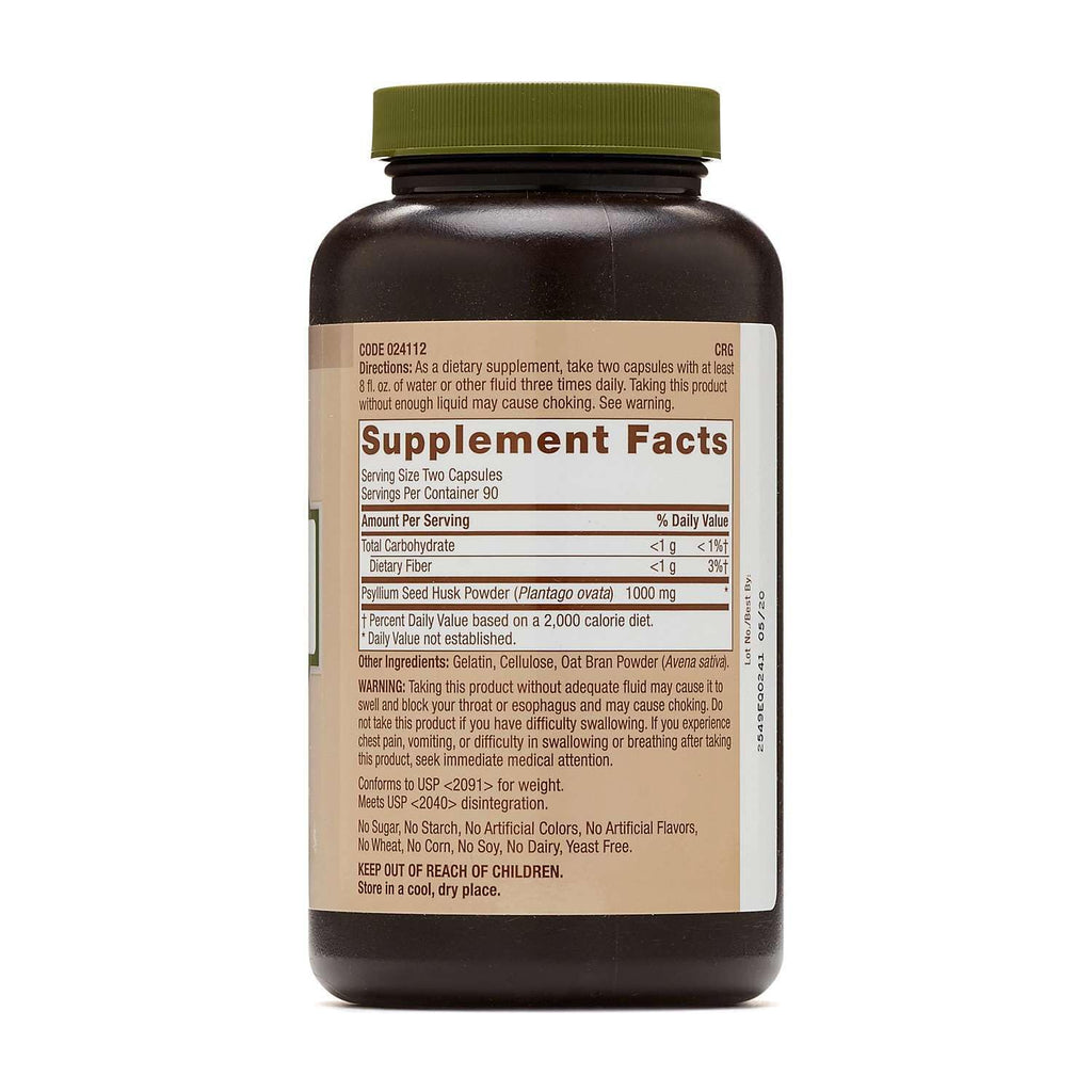 Psyllium Seed Husk 500mg 180 Capsules D262