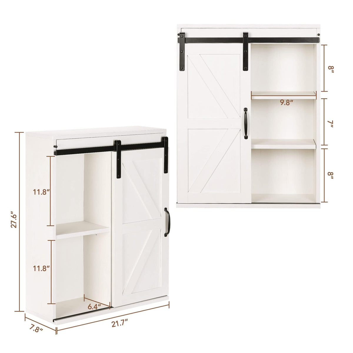 Wall Cabinet with Sliding Barn Door N232338