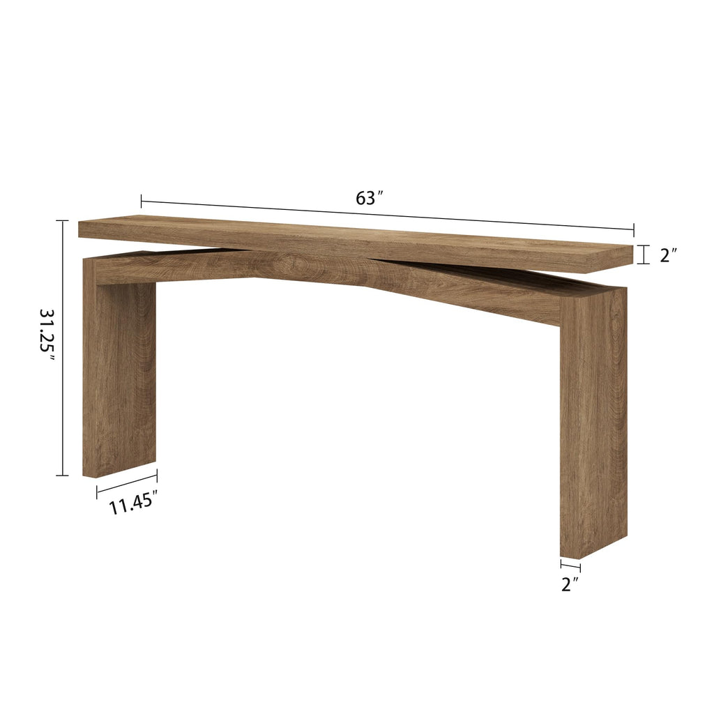 Console Tables 63-Inch Natural Brown V1191