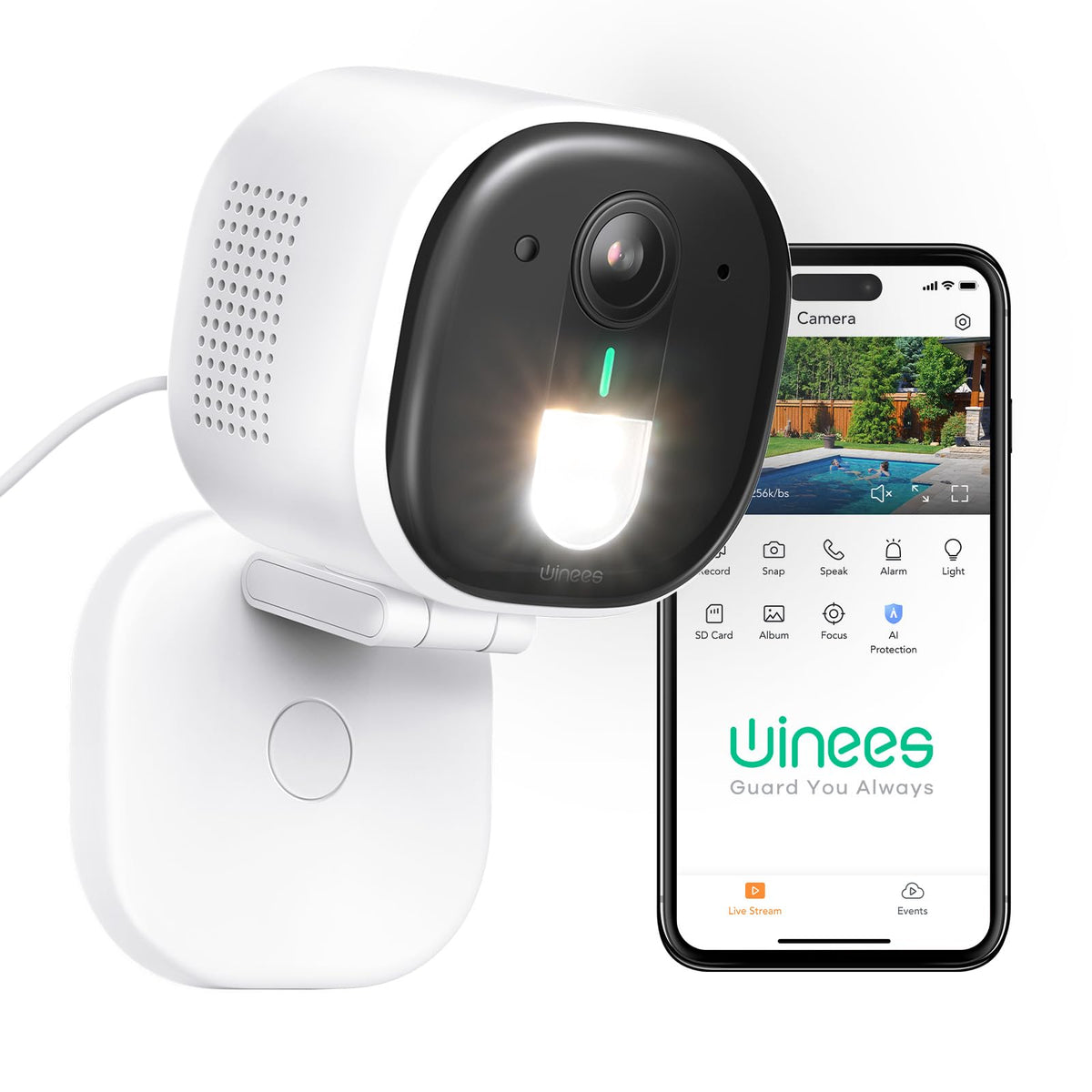 Wired 2K Wi-Fi Security Cameras H388
