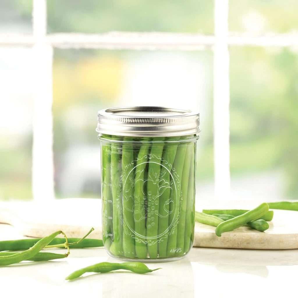 16 oz Wide Mouth Glass Mason Jars with Lids, 6 Pack N30239