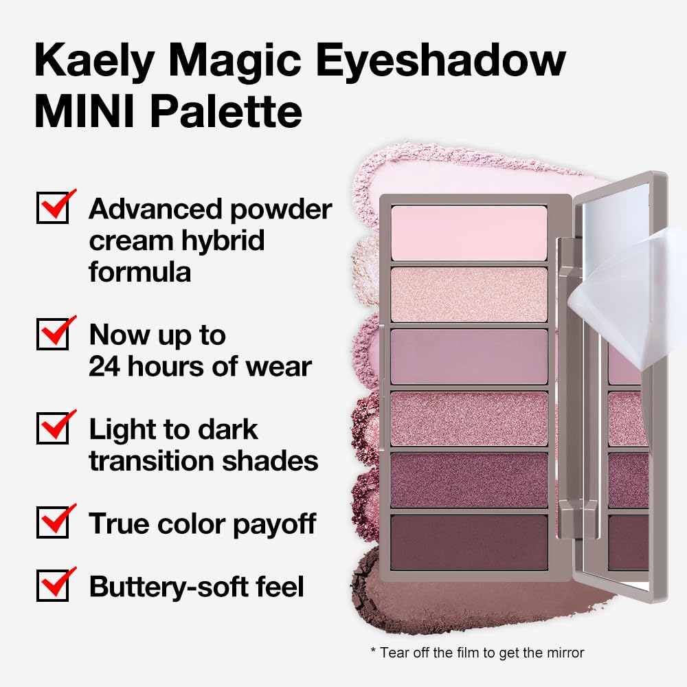 6 Colors Mini Rose Pink Eyeshadow Palette W31324