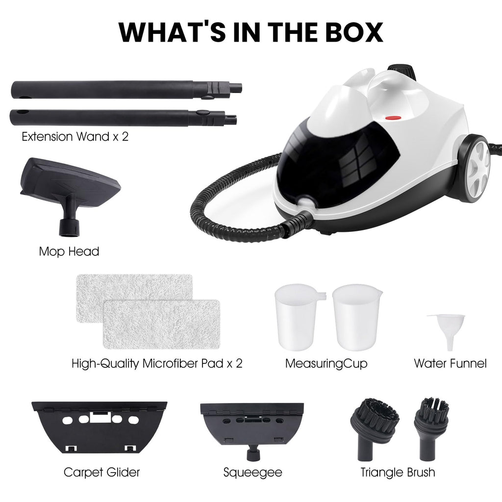 1.5L 6-in-1 Steam Cleaner with 8 Accessories R617537