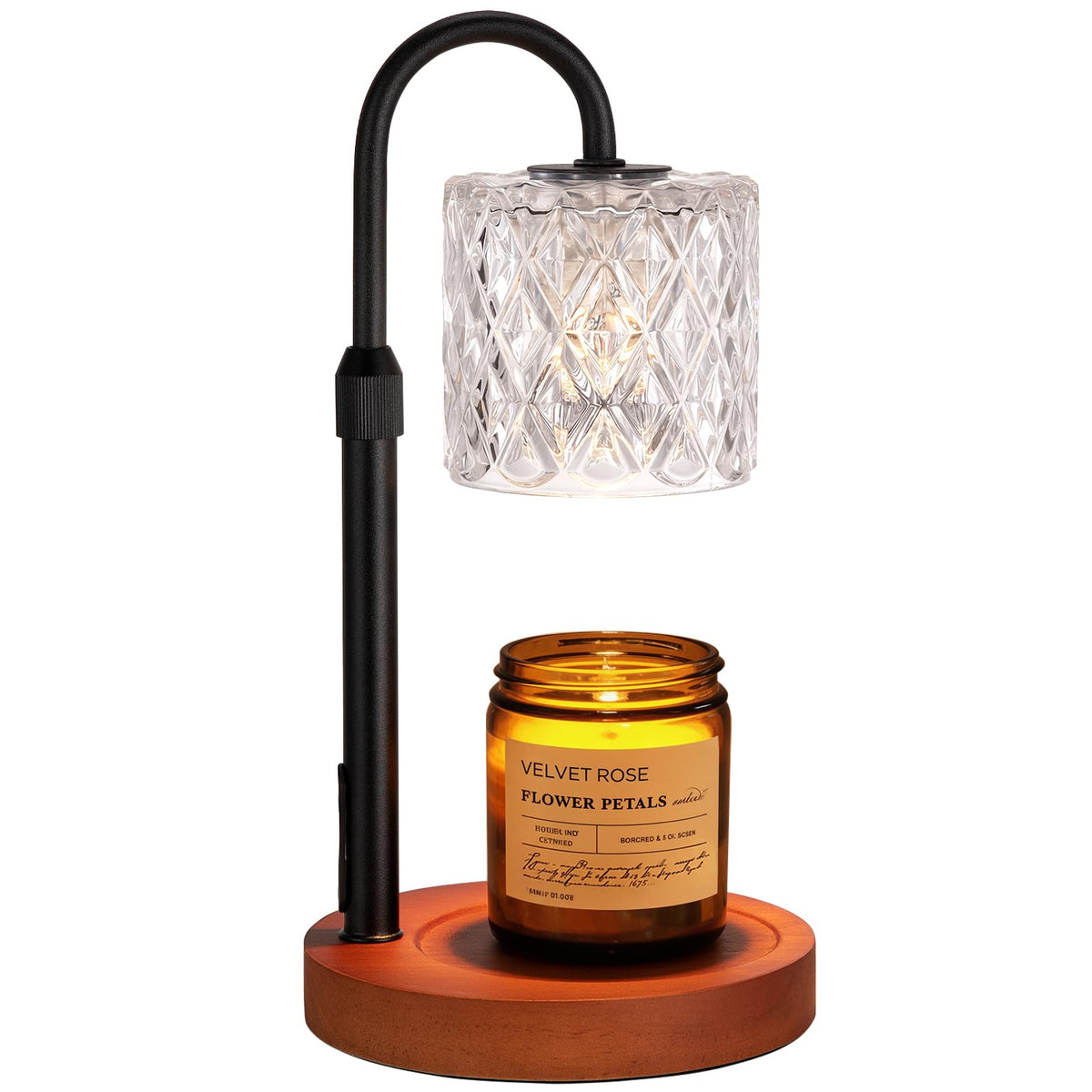 Walnut Candle Warmer Lamp with Timer K692