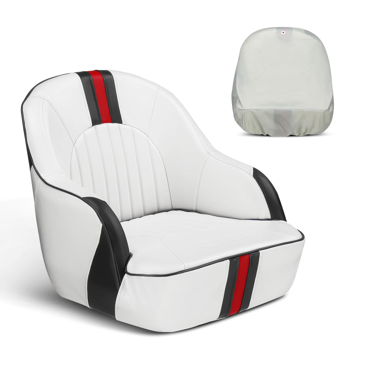 Pontoon Boat Captain Bucket Seat with Cover F21434