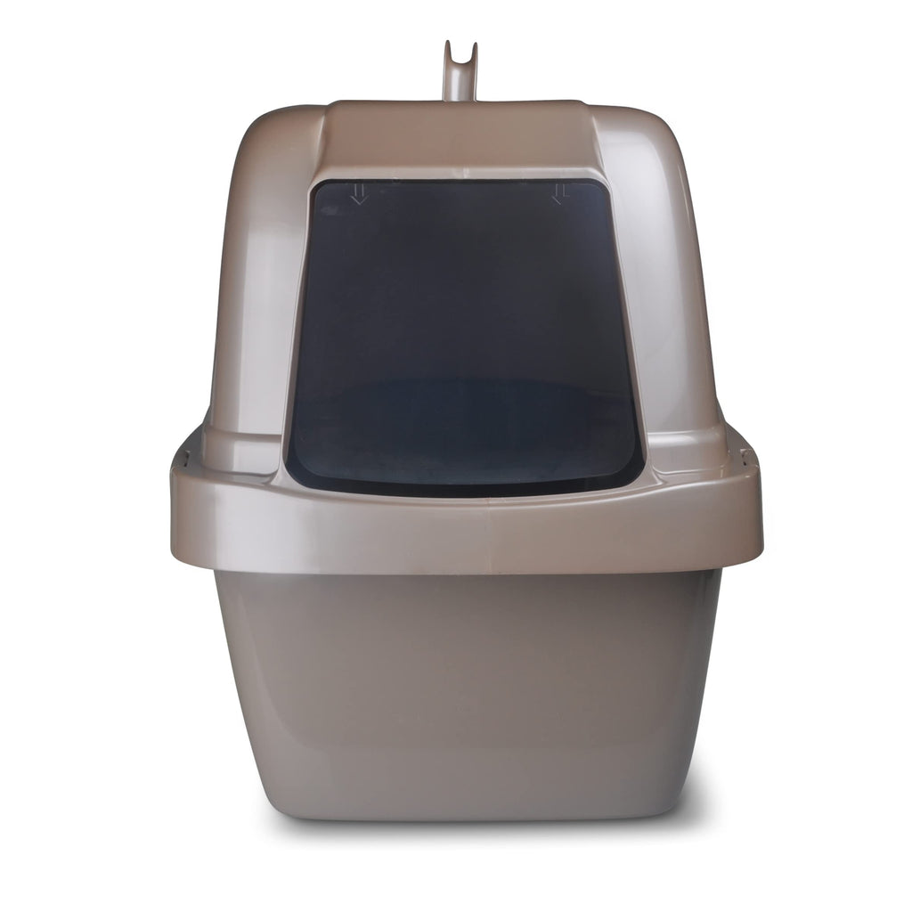 Large Enclosed Sifting Cat Pan with Odor Door, Hooded, Beige T4264