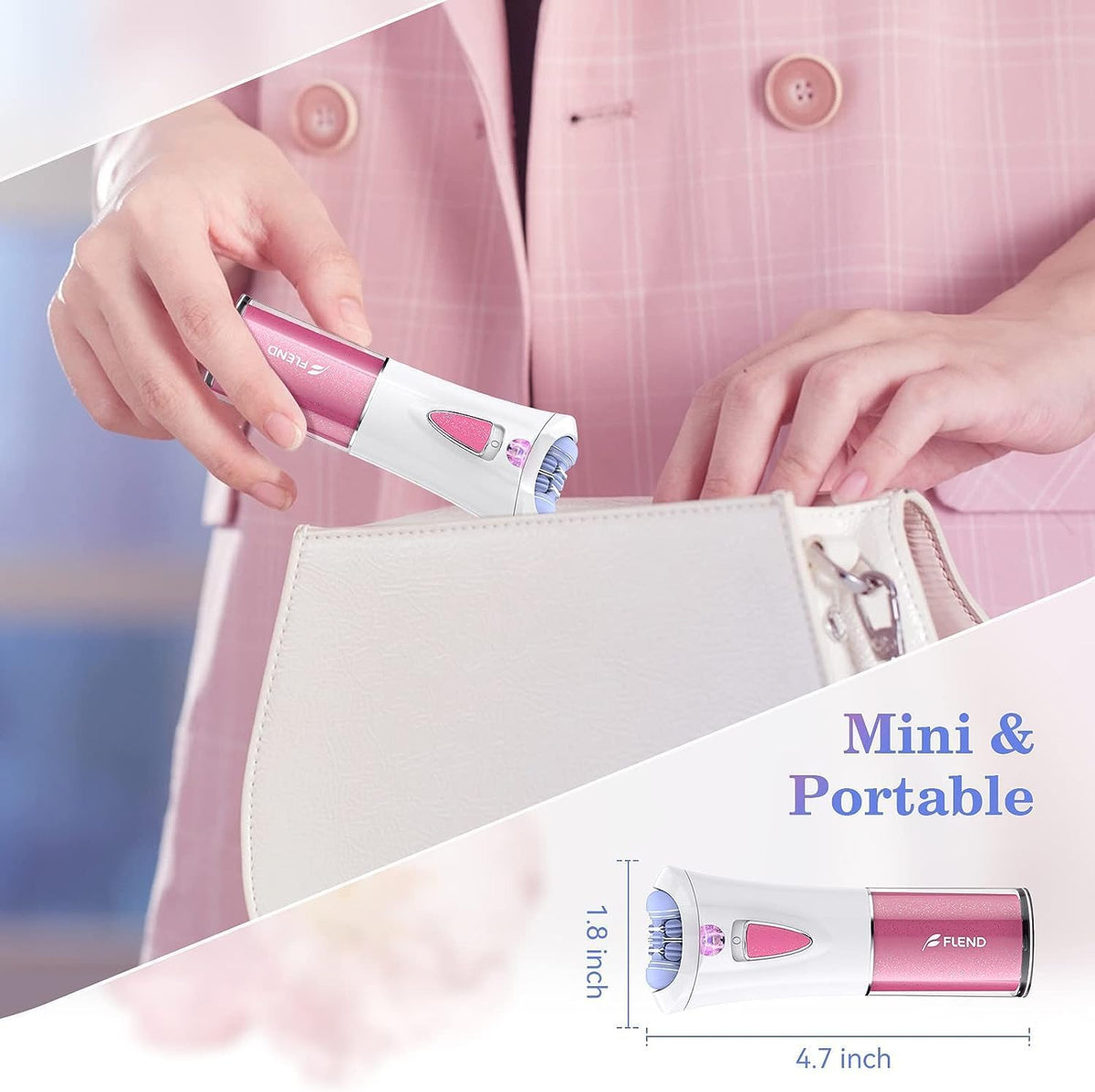 Portable Electric Lady Shaver with 9-Tweezers N555184