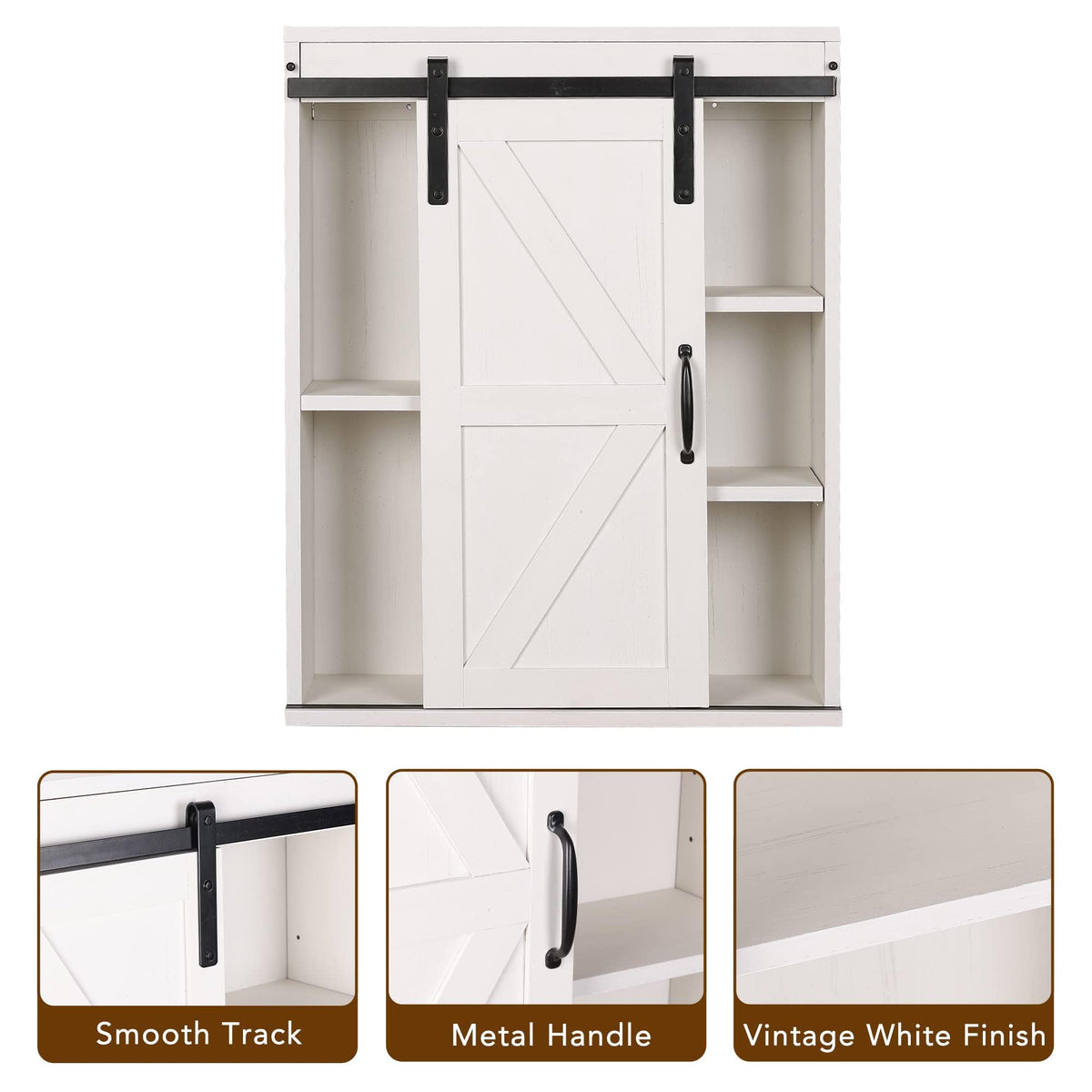 Wall Cabinet with Sliding Barn Door N232338