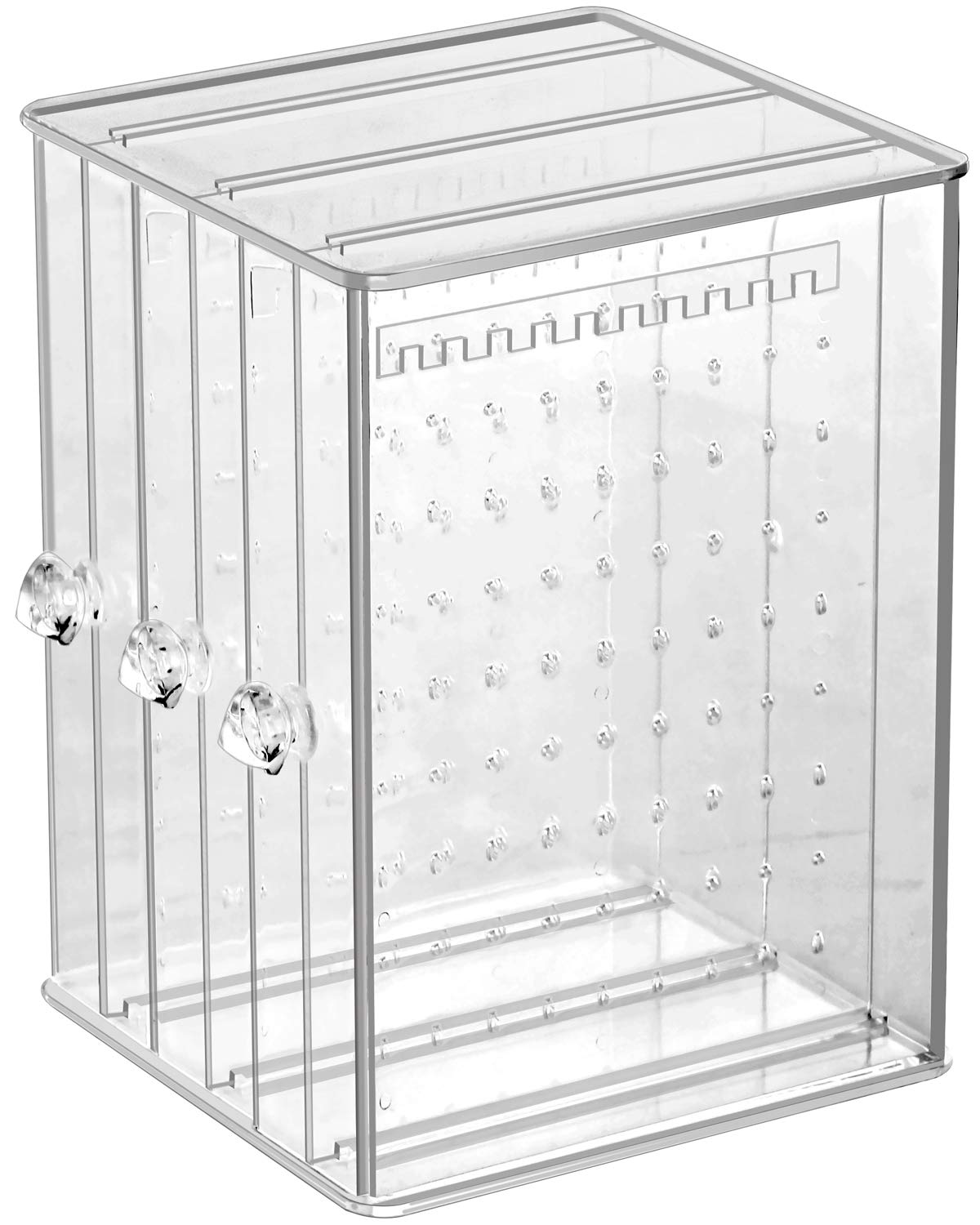 Clear Acrylic 3 Vertical Drawer Jewelry Storage Box Q18373
