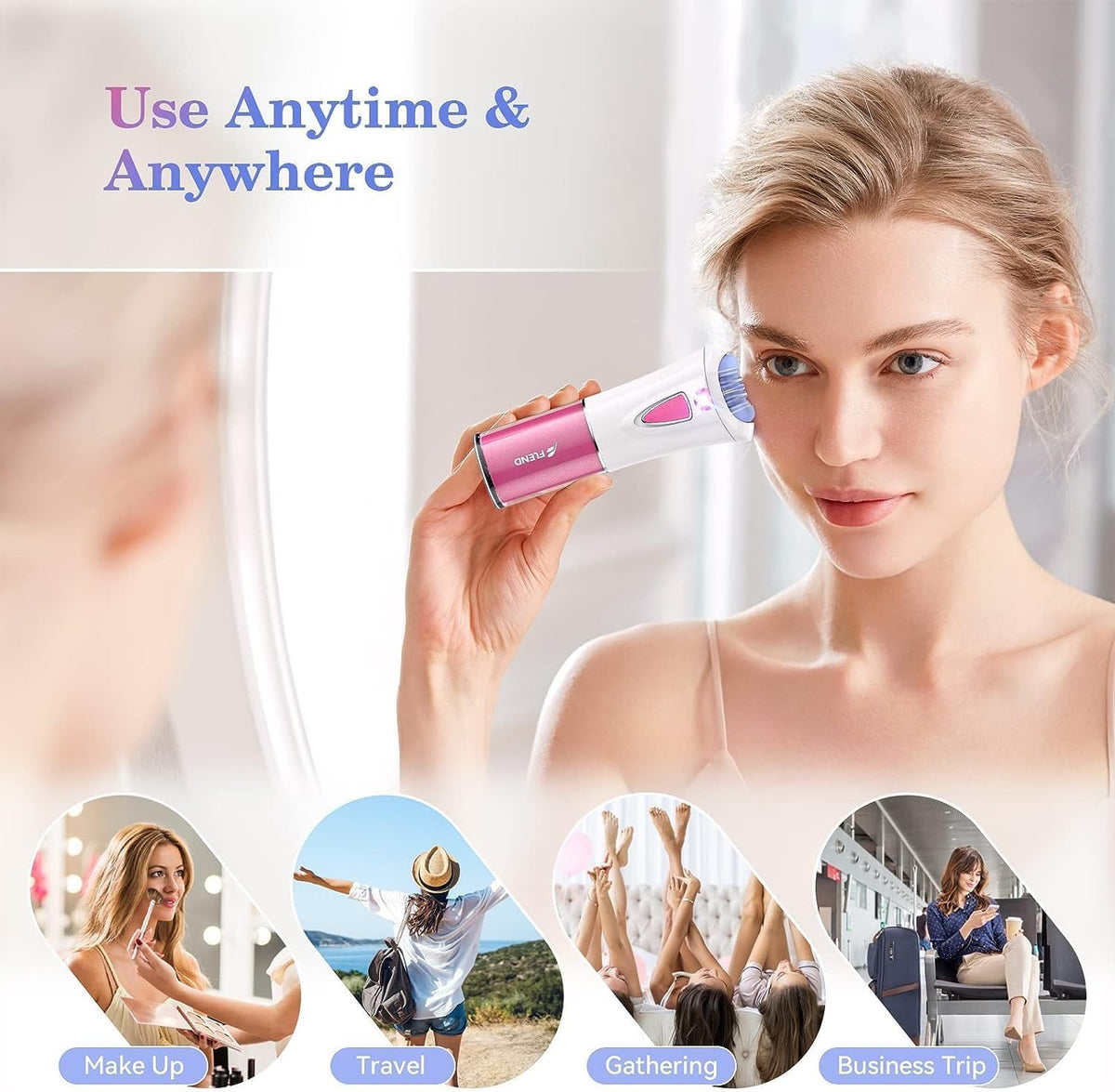 Portable Electric Lady Shaver with 9-Tweezers N555184