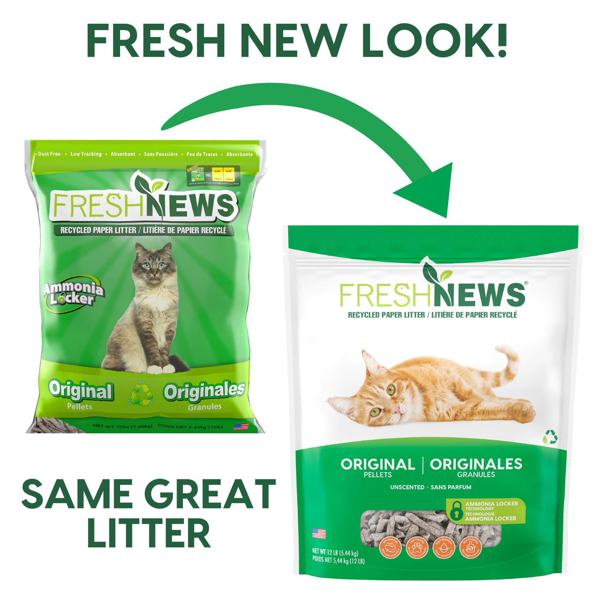 Recycled Paper Cat Litter, 12 Pound, Non-Clumping, Unscented E905