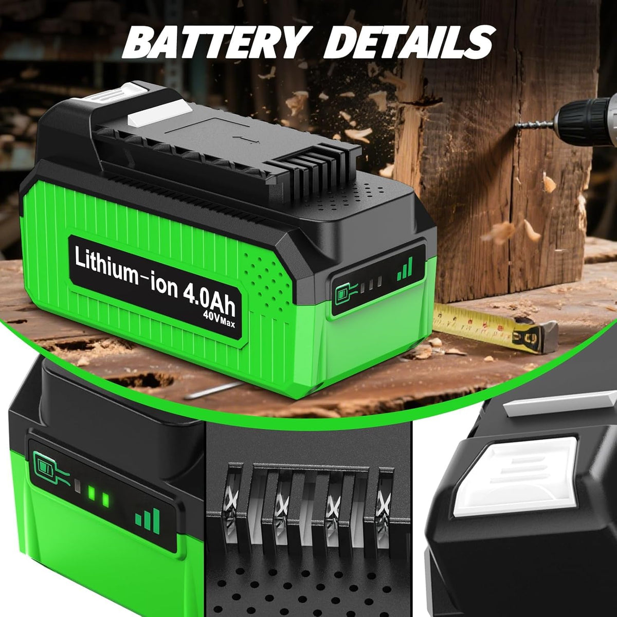 4.0Ah Replacement Battery and Charger U56194