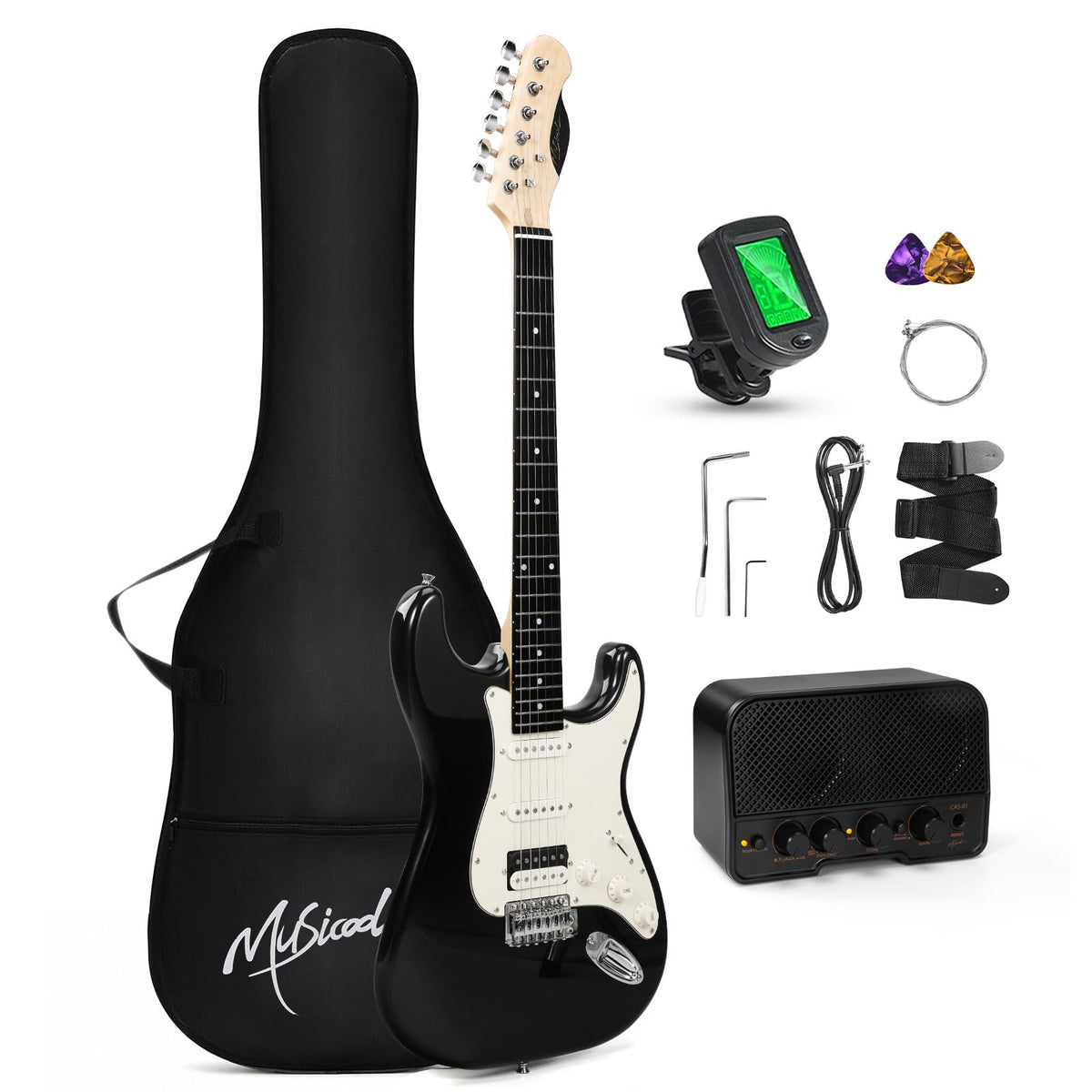 39" Beginner Electric Guitar Starter Kit with Amp Black G530