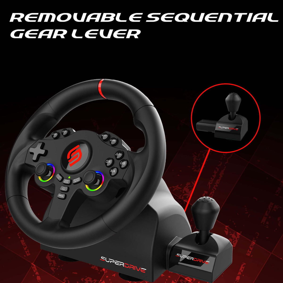 RGB Gaming Steering Wheel L34639