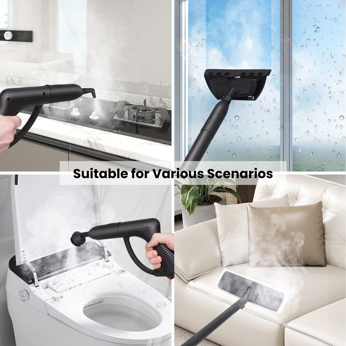 1.5L 6-in-1 Steam Cleaner with 8 Accessories R617537