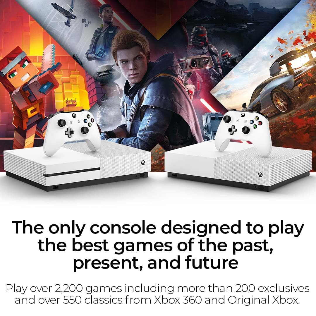 White 1TB All-Digital Console Bundle with Wireless Controller O51768