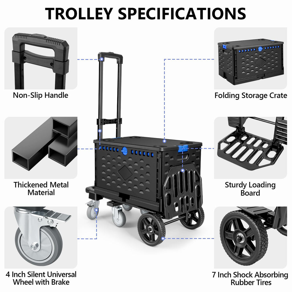 4-in-1 Convertible Dolly Cart with Crate S66511