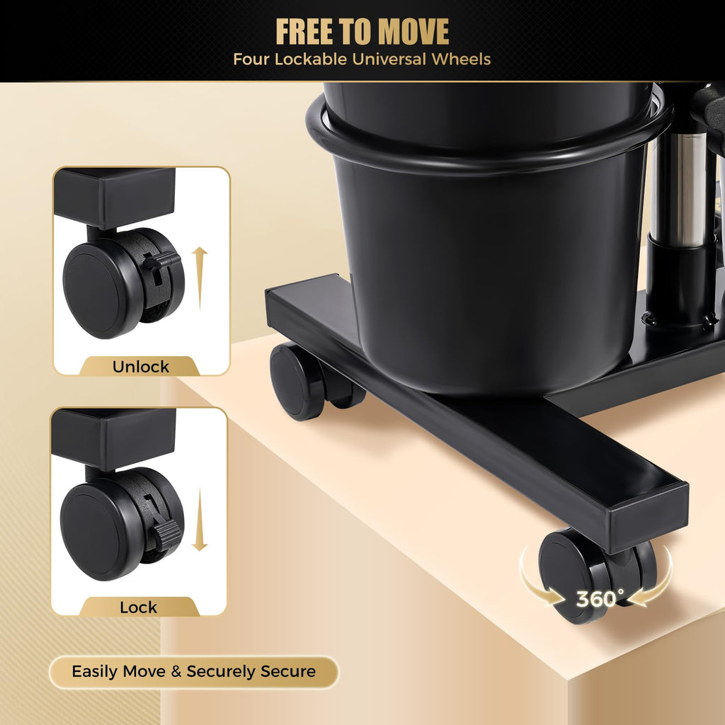 Portable Shampoo Basin with 2 Water Buckets Black A55245