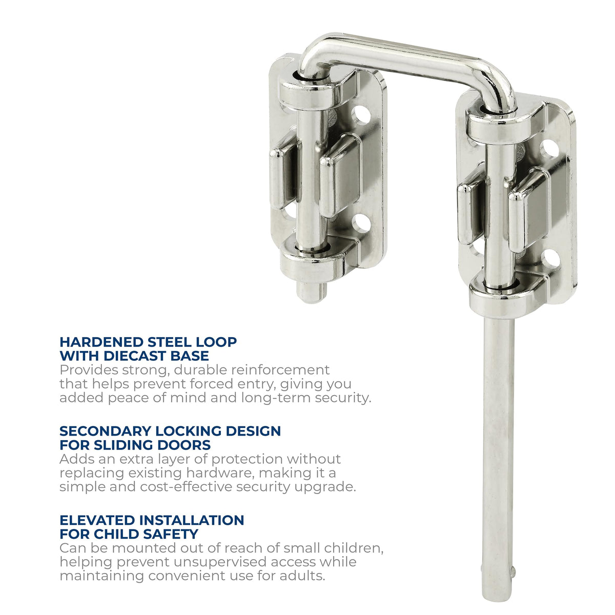 Chrome Patio Sliding Door Loop Lock E986