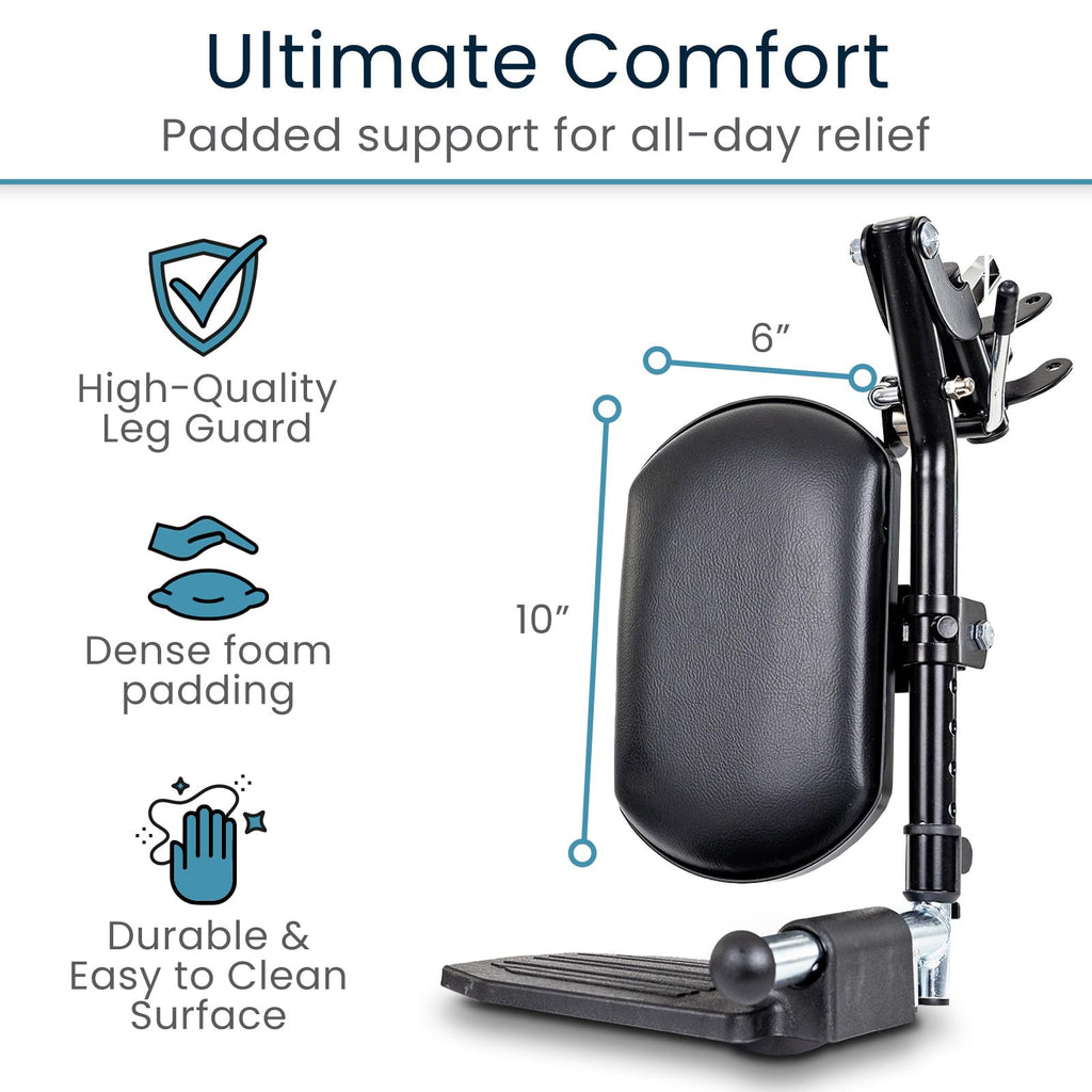 Elevating Wheelchair Footrests with Padded Calf Pads (2 Pack) K120