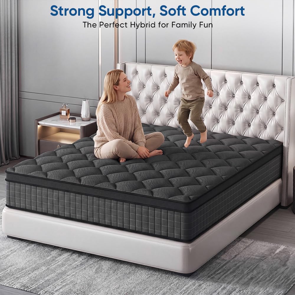Queen 14 Inch Medium Firm Hybrid Mattress U245