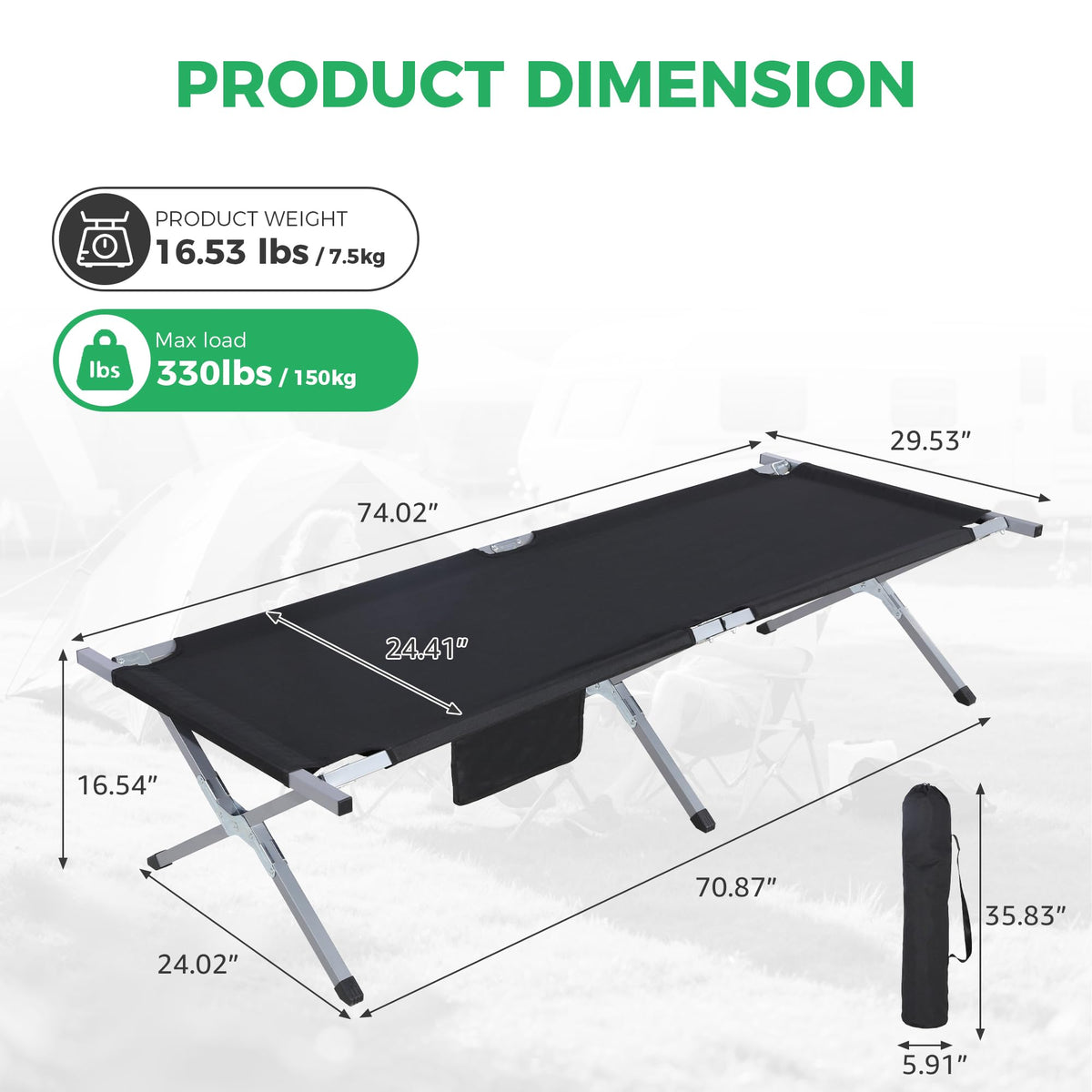 Portable Folding Camping Cot O996941