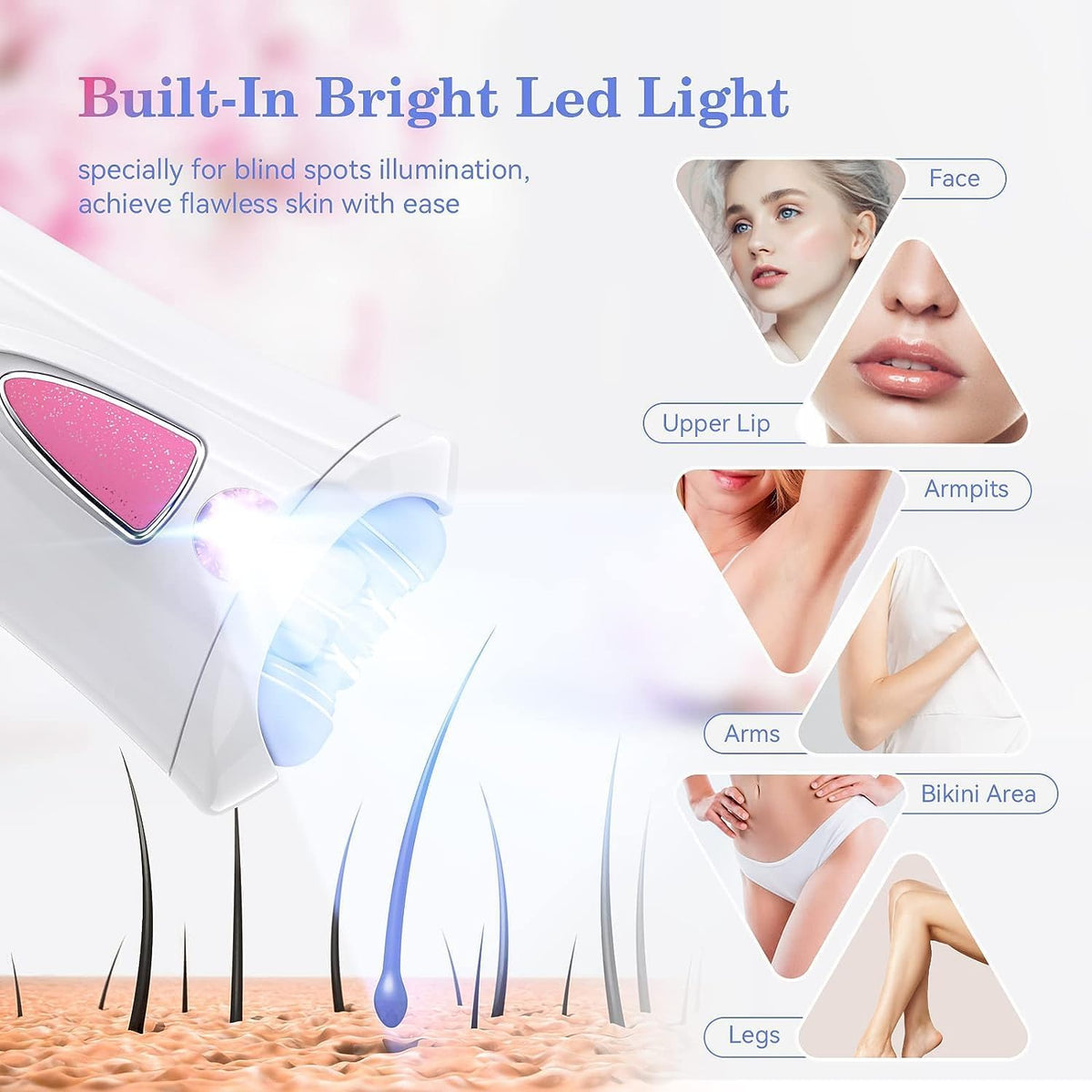 Portable Electric Lady Shaver with 9-Tweezers N555184