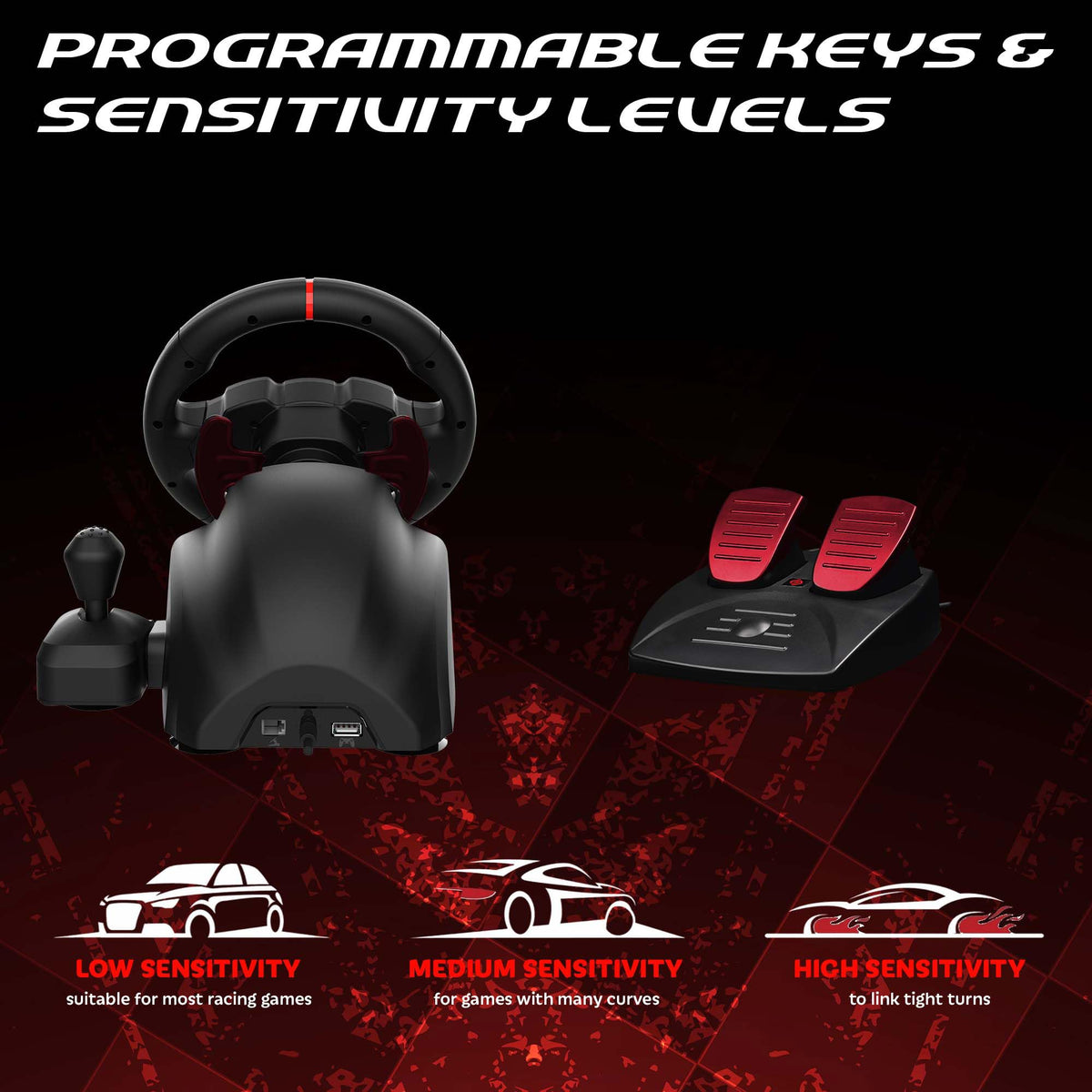 RGB Gaming Steering Wheel L34639