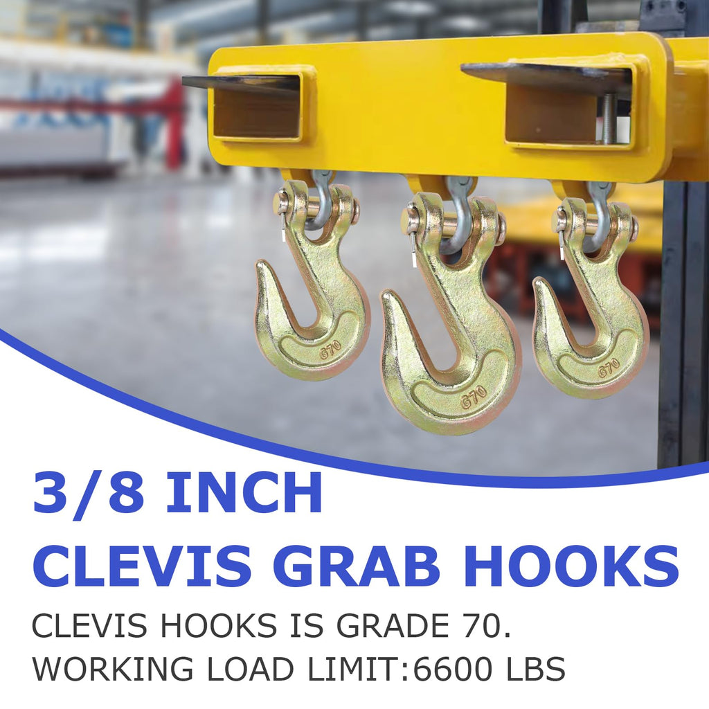 3/8" Heavy Duty Clevis Grab Hook U112