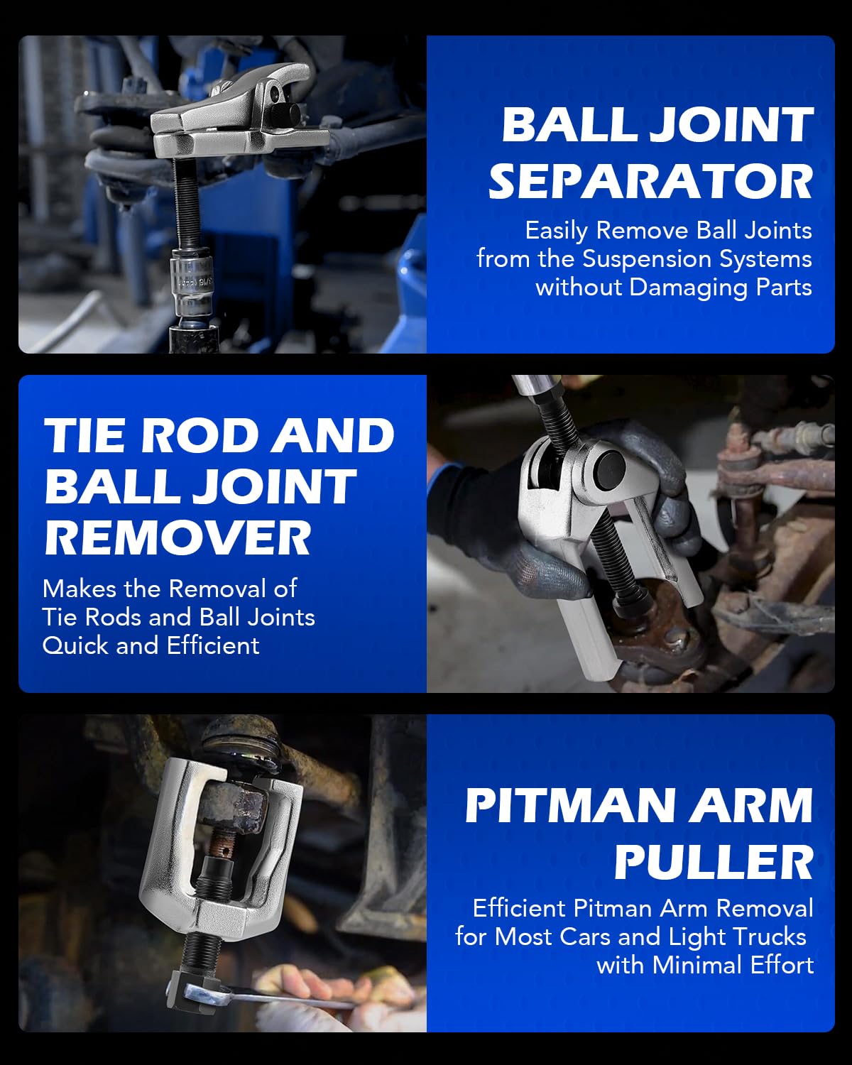 Ball Joint Separator, Tie Rod End Tool Set, Pitman Arm Puller U1277