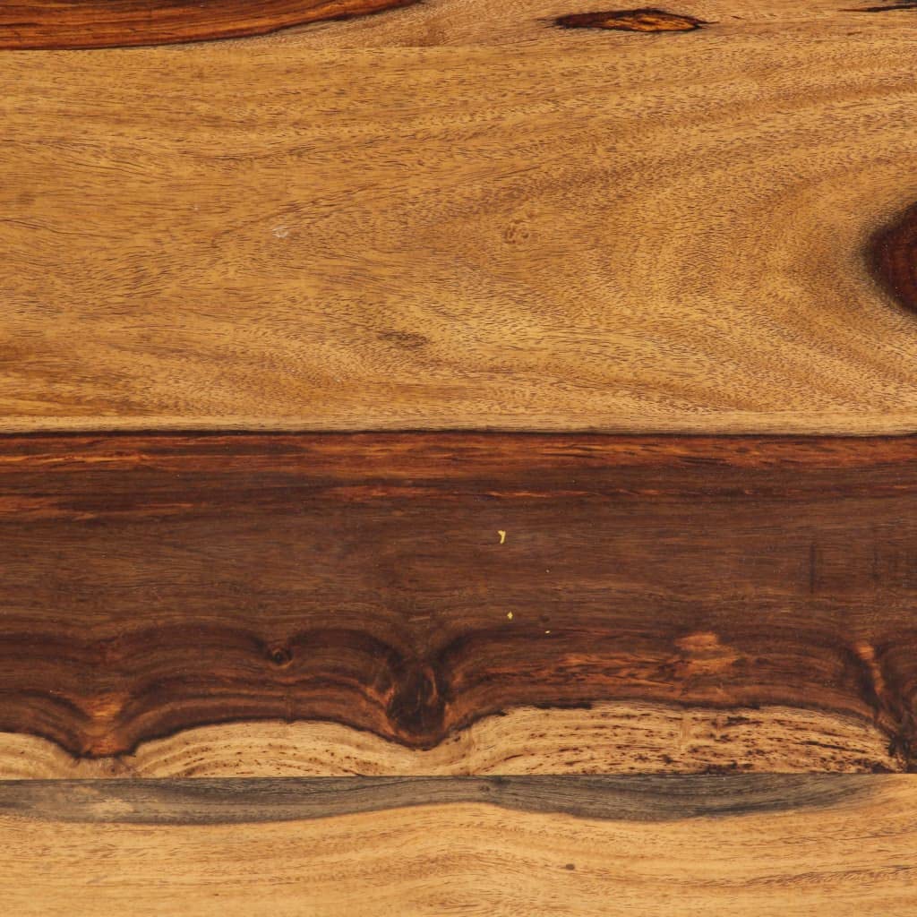 Brown Rectangular Sheesham Wood Coffee Table with Steel Legs B21294