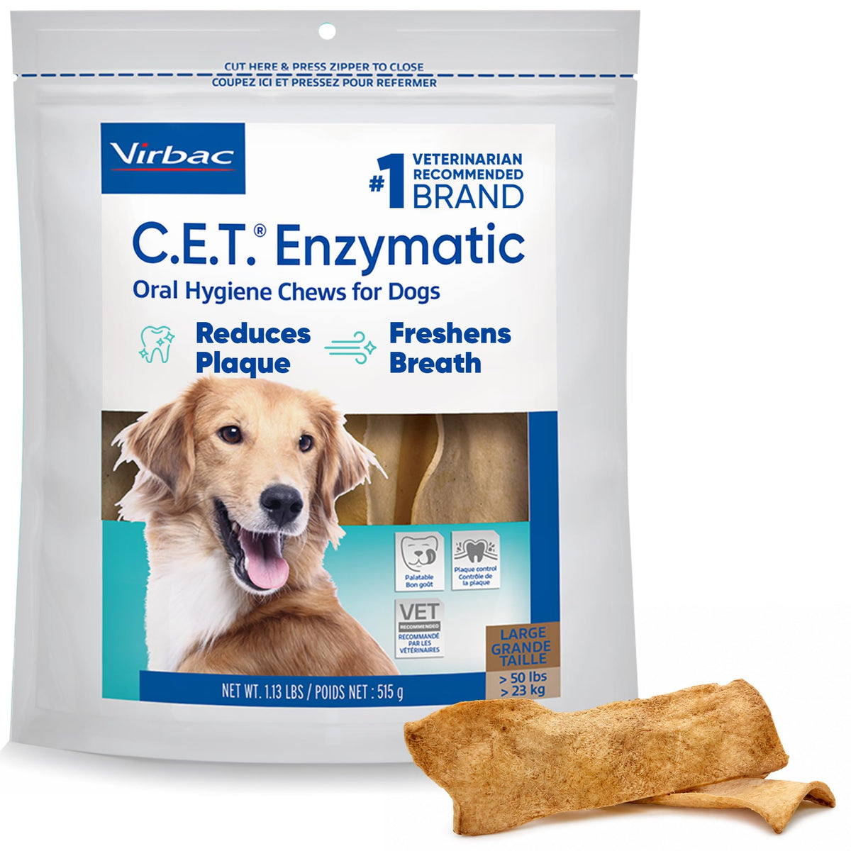 Large Tartar Control Enzymatic Oral Hygiene Chews for Dogs N9262