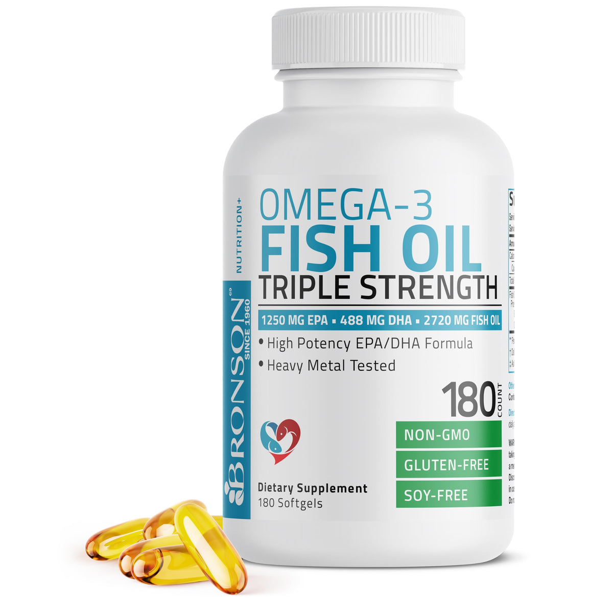 Omega-3 Fish Oil 2720 mg 180 Softgels E136734